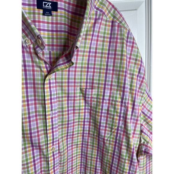 Cutter & Buck Men's Pastel Plaid Button Down Shirt Multicolor ~ Size 4XB - Picture 2 of 5
